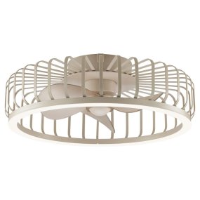 Capo Ø48 Beige De Brilliant - En verano, proporciona una brisa agradable, mientras que en invierno, la funci&oacute;n reversible hace circular el aire caliente que se acumula cerca del techo, creando un ambiente interior m&aacute;s confortable y eficiente energ&eacute;ticamente.