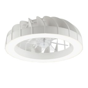 Fanora Ø46 Blanco De Brilliant - En verano, el ventilador proporciona circulaci&oacute;n de aire fresco, mientras que en invierno, la funci&oacute;n reversible distribuye el aire caliente de manera uniforme por toda la habitaci&oacute;n, contribuyendo as&iacute; a un menor consumo energ&eacute;tico.