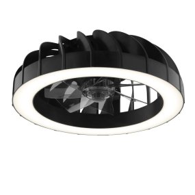 Fanora Ø46 Negro De Brilliant - En verano, el ventilador proporciona circulaci&oacute;n de aire fresco, mientras que en invierno, la funci&oacute;n reversible distribuye el aire caliente de manera uniforme por toda la habitaci&oacute;n, contribuyendo as&iacute; a un menor consumo de energ&iacute;a.
