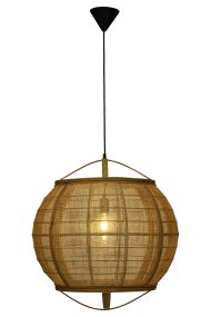 Borneo Ø58 Naturaleza Lámpas de techo De Aneta Lighting - La pantalla hecha a mano filtra la luz de la fuente de luz y difunde una luz suave y agradable por toda la habitación.