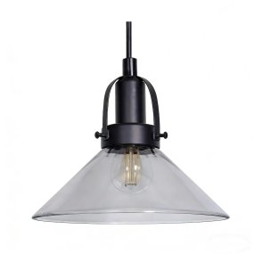 Mäster Ø20 Negro/Ahumado lámpara de ventana De Lampan - Incluye un cable de pl&aacute;stico negro de 3,5 m y un enchufe.