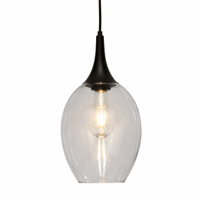 Elipzo Ø18 De color humo lámpara de ventana De Lampan - La pantalla de metal negro le aporta un toque de estilo, mientras que la pantalla de cristal ahumado proporciona una luz suave y ambiental.