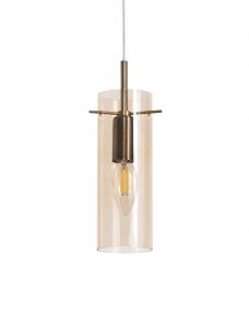 Cilinda Ø7 Latón/ámbar De Nordic Lighting - La l&aacute;mpara incluye un cable de pl&aacute;stico transparente de 3,5 m de longitud y un enchufe.
