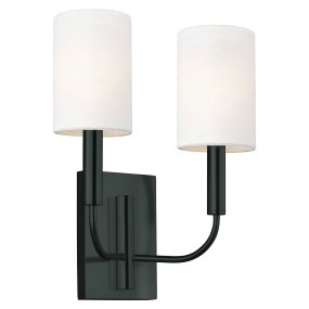 Brianna 36cm Negro De Elstead Lighting - Brianna es una l&aacute;mpara de pared decorativa con un dise&ntilde;o ligero y minimalista.