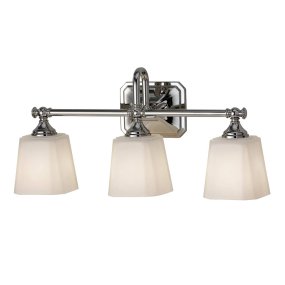 Concord 53cm Cromo lámpara de baño De Elstead Lighting - Está hecho de acero y vidrio de alta calidad y presenta un elegante acabado cromado que le da una sensación de lujo.