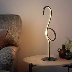 Flamingo 50cm Negro lámpara de mesa De Elstead Lighting - Flamingo &auml;r en konstn&auml;rlig och elegant bordslampa som kombinerar modern design med skulptural estetik.