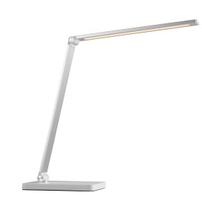 Lomina 38cm Blanco lámpara de escritorio De Brilliant - Lomina es una lámpara de escritorio elegante y práctica, fabricada en metal blanco y plástico.