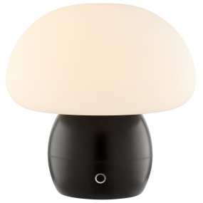 Dupos 22cm Negro portátil De Brilliant - Su diseño en forma de hongo la convierte en un elemento decorativo para cualquier interior, desde el dormitorio y el salón hasta la cocina o la terraza.