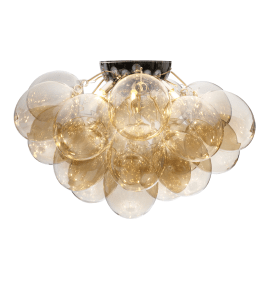 Gross Ø70 Ámbar De By Rydéns - Las esferas de vidrio, hechas a mano, transmiten una sensaci&oacute;n &uacute;nica de calidad y artesan&iacute;a, a la vez que emiten una luz delicada y agradable que llena la habitaci&oacute;n de una atm&oacute;sfera suave y acogedora.