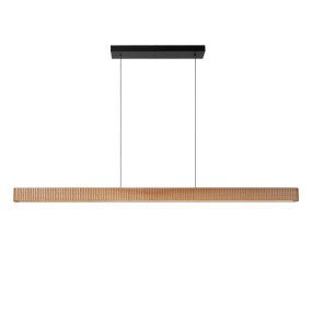 Bannister 150cm Madera clara Lámpas de techo De Lucide - Para adaptarse a diferentes ambientes y necesidades, la temperatura de color se puede ajustar fácilmente durante la instalación mediante un interruptor DIP, desde una luz cálida y acogedora hasta una luz blanca más brillante.