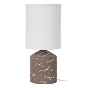 Fran 30cm Gris pardo lámpara de mesa De Lucide - La lámpara de mesa Fran destaca por su elegante diseño, con una base decorativa de cerámica beige oscuro.