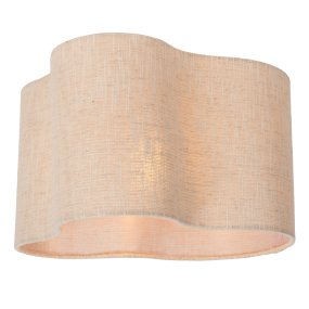Chantal Ø40 Beige plafón De Lucide - La pantalla de tela de color natural en tonos beige difunde la luz agradablemente y crea un ambiente c&aacute;lido y acogedor.