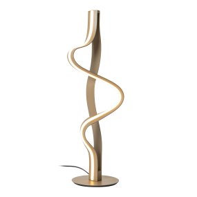 Lambada 60cm Champán De Lucide - Lambada es una elegante l&aacute;mpara de mesa met&aacute;lica con un exclusivo acabado color champ&aacute;n y una forma suave y org&aacute;nica que llama la atenci&oacute;n al instante.