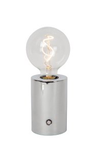 Vivo 23cm Cromo portátil De Lucide - Incorpora una bater&iacute;a recargable y proporciona hasta 6 horas de luz con una carga completa.