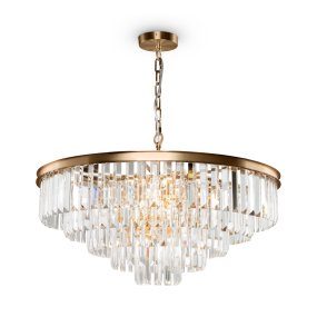 Revero Ø70 Latón cristal De Maytoni - Un detalle interior perfecto para crear un ambiente lujoso en el pasillo, la sala de estar o encima del comedor, donde funciona tanto como fuente de luz como decoraci&oacute;n en el techo.