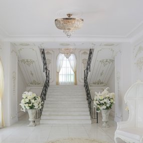 Palace Ø50 Oro antiguo cristal De Maytoni - Palace es una elegante l&aacute;mpara de techo de cristal realizada en metal con un noble acabado en oro antiguo.