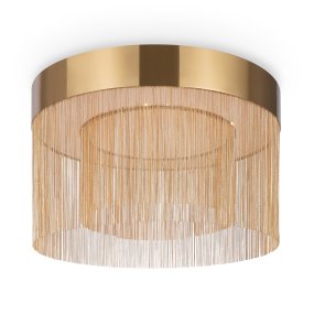 Imaginary Ø55 Oro plafón De Maytoni - Imaginary es una elegante l&aacute;mpara de techo de metal con un lujoso acabado dorado y detalles de cadena decorativa que crean una impresi&oacute;n suave y exclusiva.
