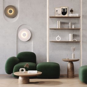 Nami Ø40 Blanco lámpara de pared De Maytoni - El aplique Nami combina un dise&ntilde;o moderno con una iluminaci&oacute;n suave, convirti&eacute;ndolo en un complemento funcional y decorativo para su hogar.