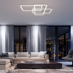 Rida 78cm Blanco De Maytoni - Perfecta para la sala de estar, el comedor o la oficina, Rida es una solución funcional y estéticamente agradable para cualquiera que busque una lámpara con un toque futurista y un estilo elegante.