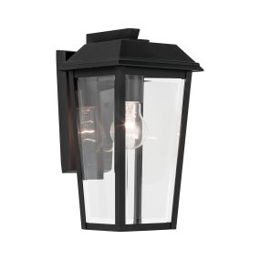 Mathus Negro De Elstead Lighting - Mathus es una elegante l&aacute;mpara de fachada que combina la forma cl&aacute;sica con detalles modernos.