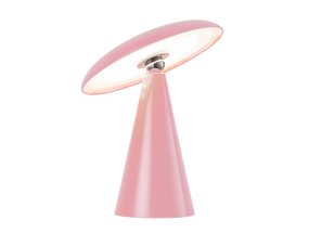 Phoebe LED 26cm Rosa portátil De Leitmotiv - La lámpara es regulable en tres niveles mediante el botón táctil en la pantalla y proporciona hasta 8 horas de luz con una carga completa.