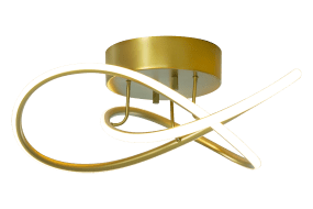 Roller Ø50 Oro plafón De Aneta Lighting - La moderna lámpara de techo Roller de metal impresiona por su interesante diseño, que recuerda a una montaña rusa.