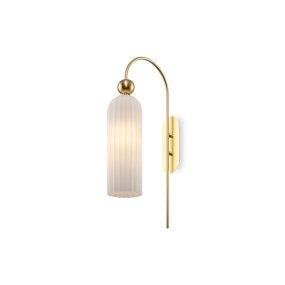 Antic 54cm Blanco lámpara de pared De Maytoni - Con su sofisticada forma arqueada y su combinación de colores única, es la elección perfecta para cualquiera que quiera darle a su hogar un toque atemporal y elegante.