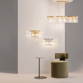 Dune 93cm Oro cristal De Maytoni - Perfecto para colocar sobre la mesa del comedor o la encimera de la cocina para un detalle interior sofisticado y radiante.