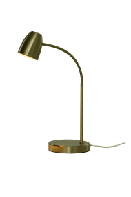 Sandnes 44cm Latón antiguo lámpara de escritorio De Aneta Lighting - La l&aacute;mpara de mesa met&aacute;lica Sandnes es perfecta como luz de lectura en tu escritorio o junto a la cama.