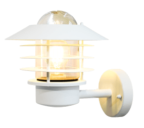 Ystad Blanco lámpara de exterior De Nordic Lighting - El aplique de pared Ystad es una l&aacute;mpara de exterior cl&aacute;sica y elegante, fabricada en acero inoxidable con cristal transparente.