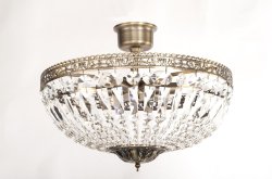 Classic Ø45 Latón antiguo cristal De Norrsken Design - Experimente la elegancia atemporal con esta exclusiva lámpara de techo de latón antiguo, adornada con cristal K9 de clase 1 cortado a mano.