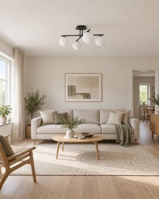 Globi 4 Ø65 En blanco y negro De Nordic Lighting - Globi 4 es una moderna l&aacute;mpara de techo que ofrece un dise&ntilde;o elegante y una luz suave y agradable.