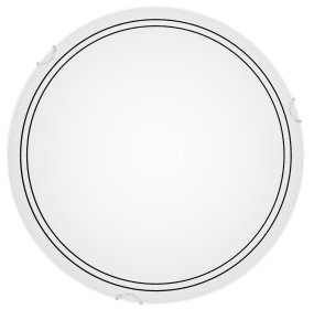 Lexington Ø35 Blanco plafón De Cottex - La l&aacute;mpara de techo Lexington, de metal y cristal, es una l&aacute;mpara moderna y elegante con un regulador de intensidad integrado de 3 niveles que se puede controlar c&oacute;modamente mediante un interruptor de pared est&aacute;ndar.