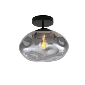 Iformo Ø35 Negro/Ahumado plafón De Nordic Lighting - El resultado es una l&aacute;mpara de techo decorativa que difunde la luz de forma agradable y crea un ambiente c&aacute;lido y acogedor.