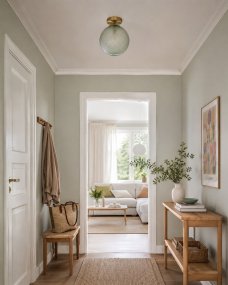 Korridor Ø25 Verde plafón De Lampan - Corridor es una elegante l&aacute;mpara de techo que combina materiales cl&aacute;sicos con un toque decorativo.