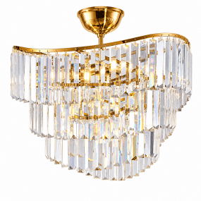 Ascot Ø46 Latón/transparente cristal De Lampan - Gracias a su perfil bajo, Ascot es ideal para habitaciones con techos bajos, donde se convierte en un elemento decorativo central a la vez que crea un ambiente c&aacute;lido y acogedor.