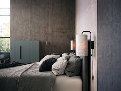 Pensile S Textura negra lámpara de pared De Belid - La familia de productos Pensile es una iluminación de diseño moderna, fabricada en Suecia, que crea una impresión acogedora y se adapta tanto a espacios públicos como a su habitación favorita de casa.