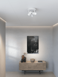 Tyson 3 Estructura blanca foco de techo De Belid - Se adapta a la mayor&iacute;a de las habitaciones de su hogar.