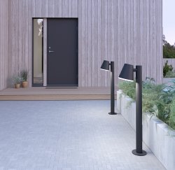 Mist 103cm Textura negra balizas De Belid - El hecho de que la lente sea ligeramente más larga que la pantalla también provoca cierta dispersión lateral de la luz.