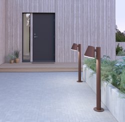 Mist 103cm Estructura de óxido balizas De Belid - El hecho de que la lente sea ligeramente más larga que la pantalla también provoca cierta dispersión lateral de la luz.