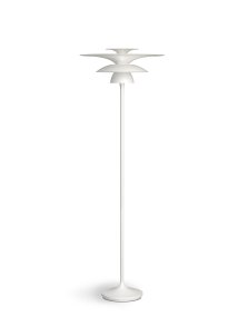 Picasso Ø50 Blanco mate lámpara de pie De Belid - Disponible en varias combinaciones de colores, la l&aacute;mpara se adapta f&aacute;cilmente a diferentes ambientes y estilos de interior, desde casas cl&aacute;sicas hasta las m&aacute;s contempor&aacute;neas.