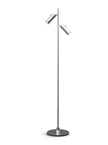 Pipeline 2 Cromo De Herstal - La l&aacute;mpara de pie Pipeline combina un dise&ntilde;o minimalista con una gran funcionalidad, convirti&eacute;ndola en la soluci&oacute;n de iluminaci&oacute;n perfecta para interiores modernos.