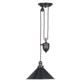 Provence Ø37 Bronce antiguo Lámpas de techo De Elstead Lighting - La lámpara de techo Provence con función de elevación en bronce viejo está inspirada en los estilos de diseño francés de mediados del siglo XX.