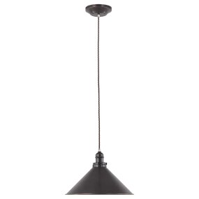 Provence Ø37 Bronce antiguo Lámpas de techo De Elstead Lighting - La lámpara colgante Provence en bronce antiguo está inspirada en el estilo de diseño francés de mediados del siglo XX, donde a menudo se utilizaba para iluminar mesas en cocinas, cafés y bistrós.