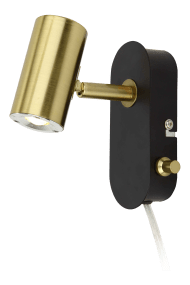 Gusto Negro lámpara de lectura De Aneta Lighting - Gusto cuenta con una fuente de luz LED de 5 W de color blanco cálido y ofrece la friolera de 400 lúmenes.