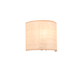 Aimee 20cm Naturaleza lámpara de pared De Trio Lighting - El interruptor de encendido está unido a la lámpara para facilitar su manejo.