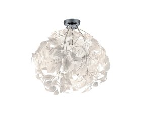Leavy Ø38 Blanco plafón De Trio Lighting - La lámpara de techo LEAVY impresiona por su diseño con numerosas hojas de plástico que crean un efecto llamativo en el techo.