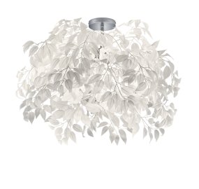 Leavy Ø70 Blanco plafón De Trio Lighting - La lámpara es una hermosa obra de arte en sí misma y es perfecta como pieza destacada en la sala de estar, el dormitorio o el pasillo.