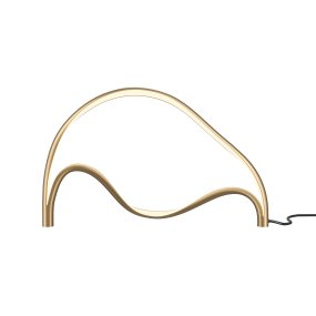 Plons 25cm Latón De Maytoni - El difusor de silicona de la lámpara dispersa suavemente la luz y su forma curva y escultural crea una atmósfera armoniosa y sirve como un llamativo detalle de diseño interior.