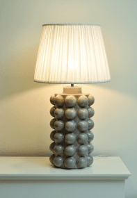 Bubbles 38cm Gris base de lámpara De Hallbergs - Viene con cable, interruptor de encendido y enchufe.